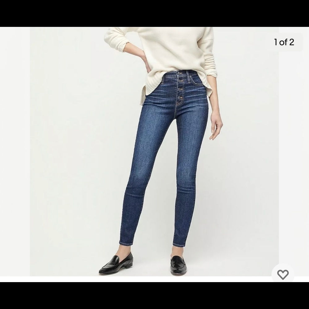 Jcrew 9” toothpick jeans